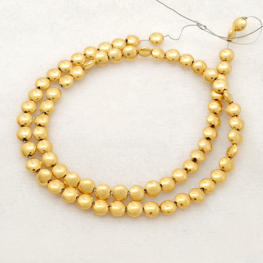 4mm 18k Solid Gold Round Spacer Beads Finding For Jewelry Pack Of 2 Pcs