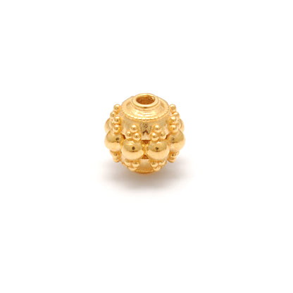 9.5mm 18k Gold Indian Style Rondelle Spacer Beads Findings