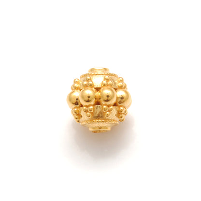 9.5mm 18k Gold Indian Style Rondelle Spacer Beads Findings