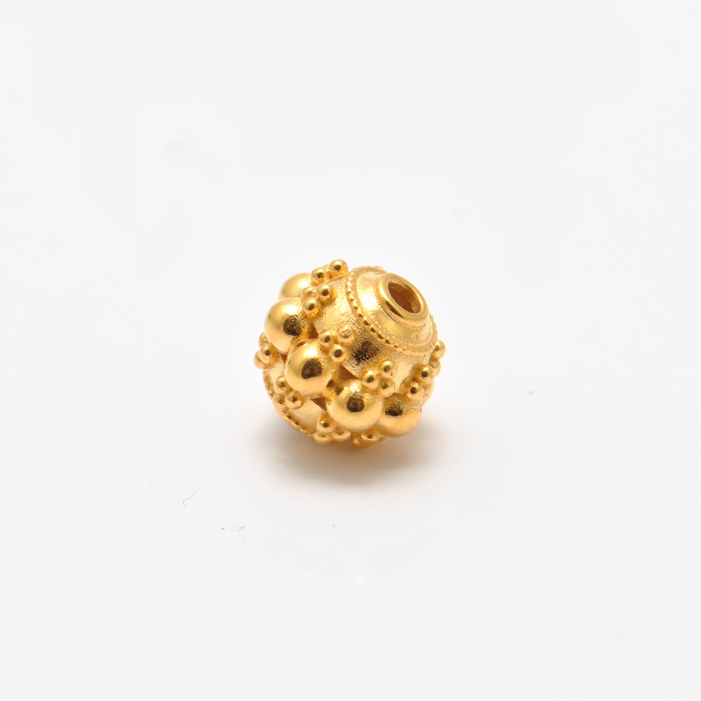 9.5mm 18k Gold Indian Style Rondelle Spacer Beads Findings