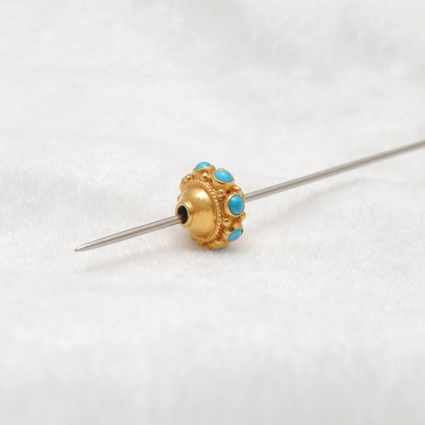 18k Solid Yellow Gold Rondelle Spacer Beads 10x9mm