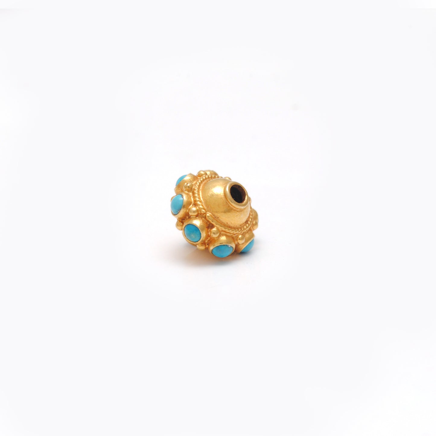 18k Solid Yellow Gold Rondelle Spacer Beads 10x9mm