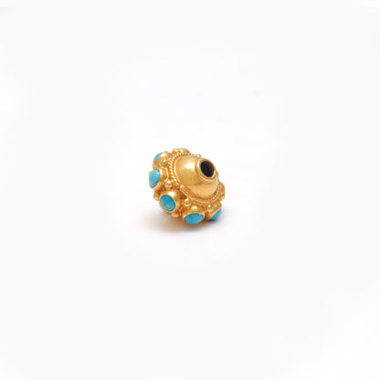 18k Solid Yellow Gold Rondelle Spacer Beads 10x9mm