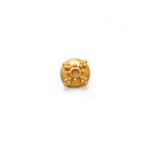 18k Gold Beads Cap Finding For DIY Jewelry Making 6MM