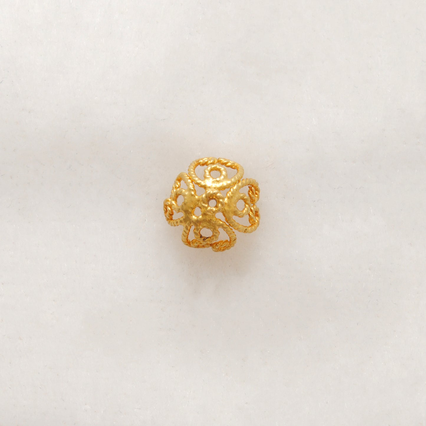 18k Gold Spacer Bead Cap Jewelry Making Finding