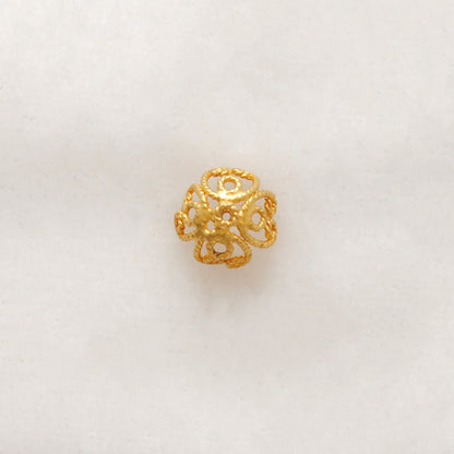 18k Gold Spacer Bead Cap Jewelry Making Finding
