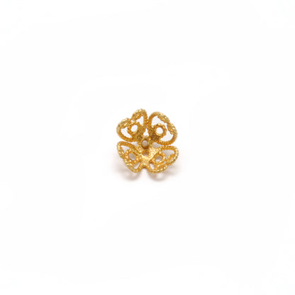 18k Gold Spacer Bead Cap Jewelry Making Finding