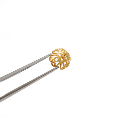 18k Gold Spacer Bead Cap Jewelry Making Finding