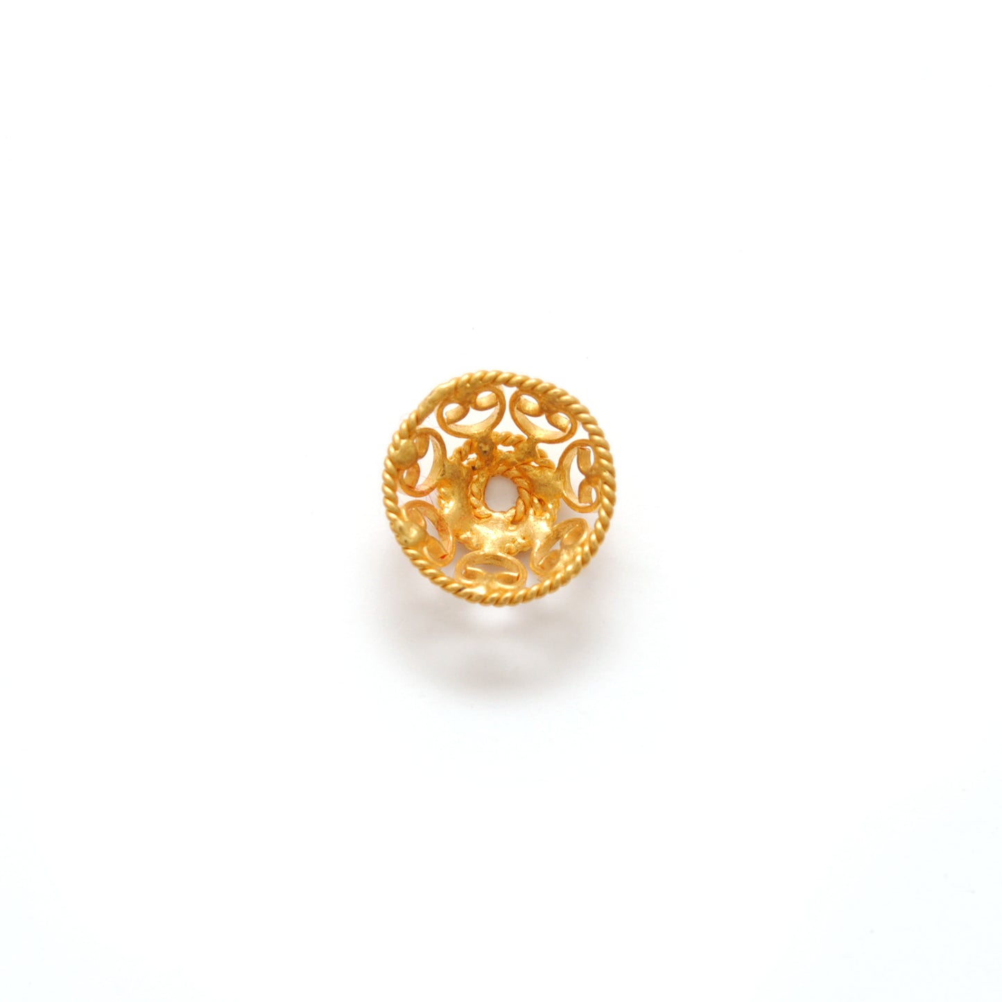 Jewelry Supplies 18k Yellow Gold Spacer Beads Cap