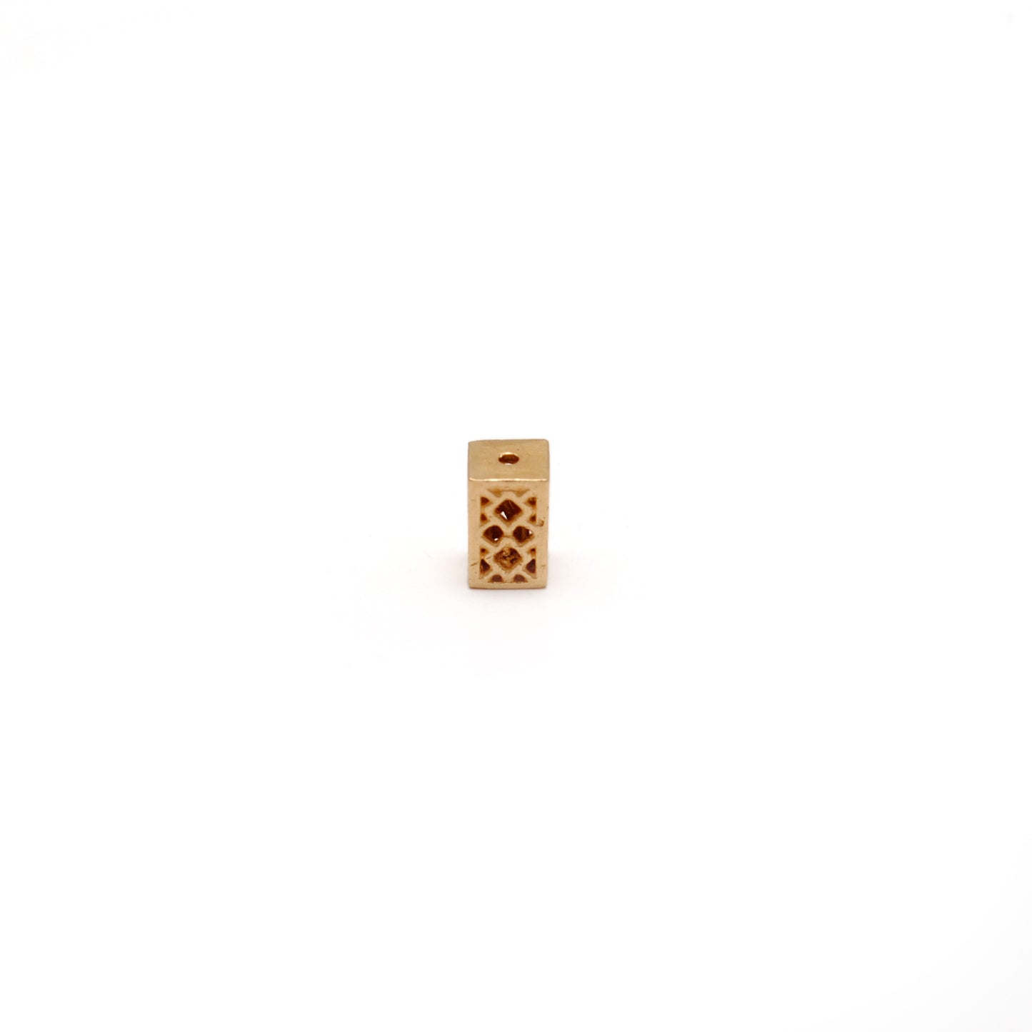 18k Solid Yellow Gold Fancy Rectangle Beads 3x5mm