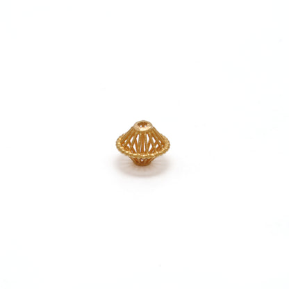 18k Solid Yellow Gold Antique Rondelle Beads 5x6mm