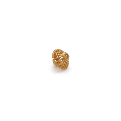 18k Solid Yellow Gold Antique Rondelle Beads 5x6mm
