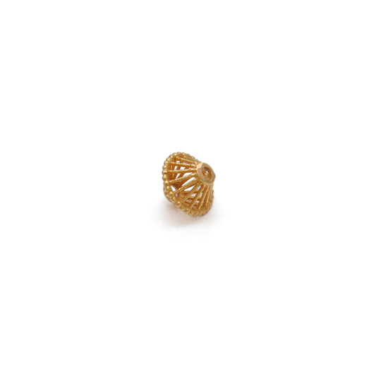 18k Solid Yellow Gold Antique Rondelle Beads 5x6mm