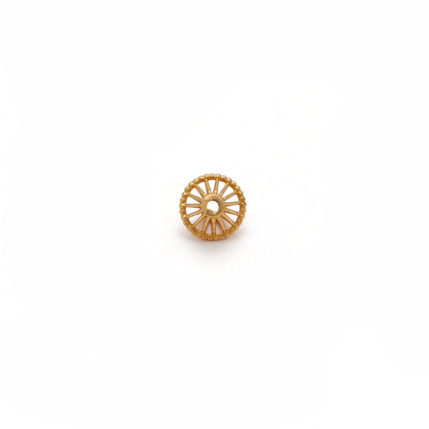18k Solid Yellow Gold Antique Rondelle Beads 5x6mm