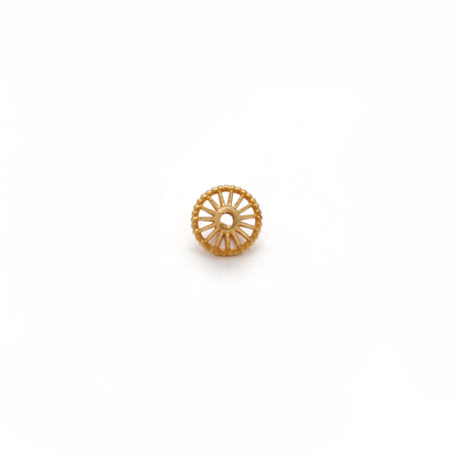 18k Solid Yellow Gold Antique Rondelle Beads 5x6mm