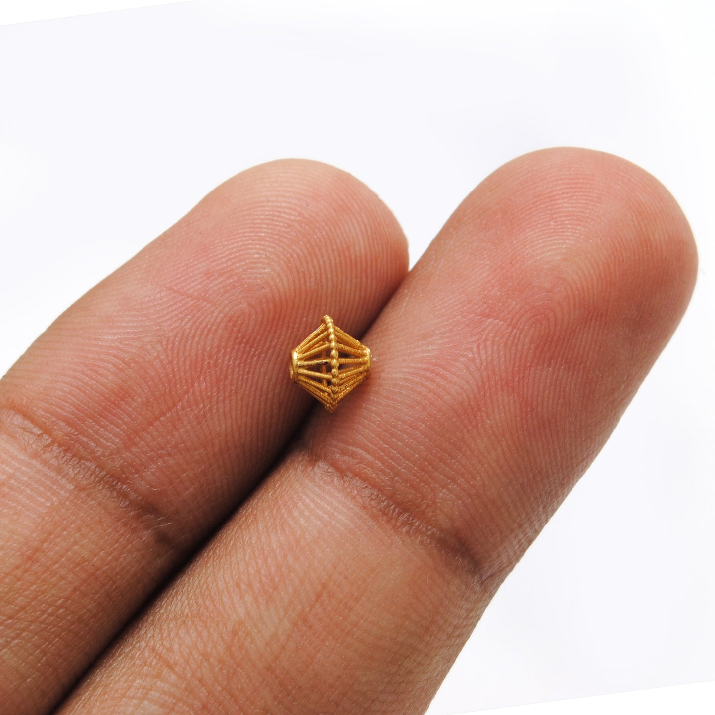18k Solid Yellow Gold Antique Rondelle Beads 5x6mm