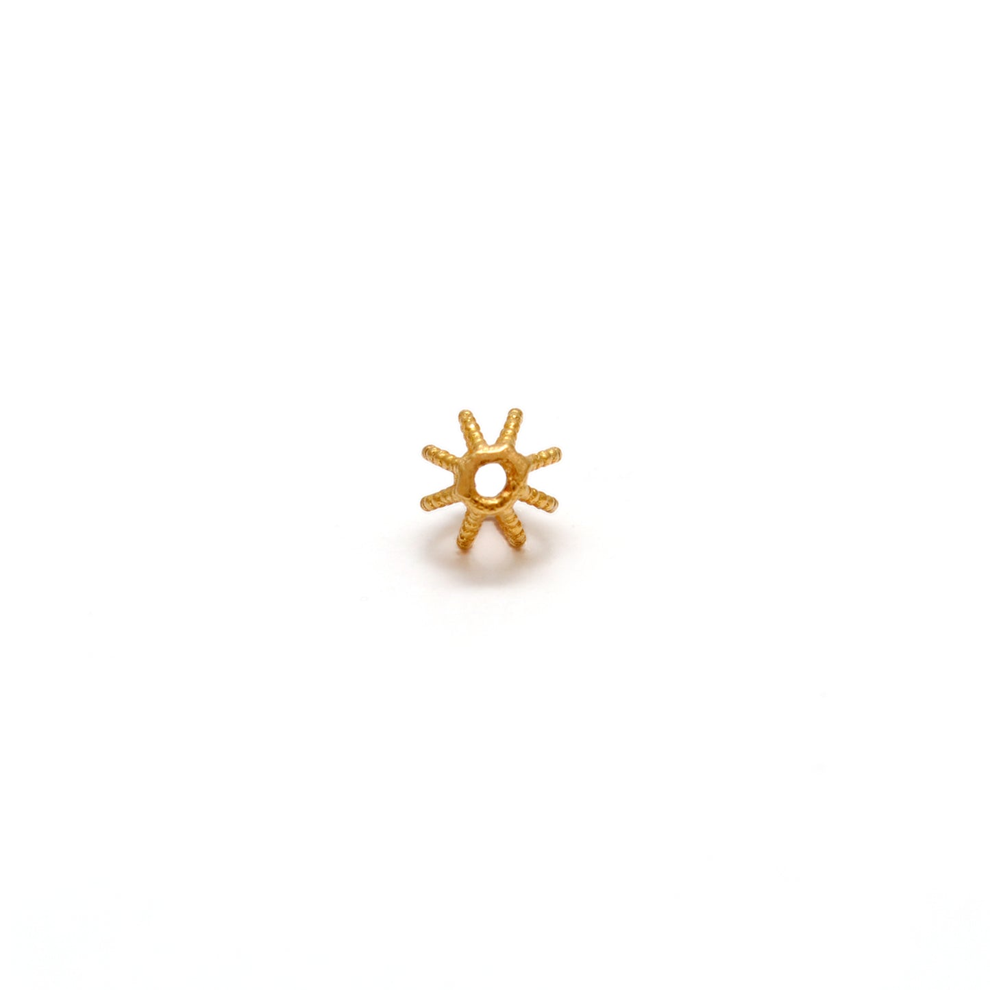 18k Yellow Gold 5x6mm Oval Lantern Spacer Beads