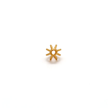 18k Yellow Gold 5x6mm Oval Lantern Spacer Beads