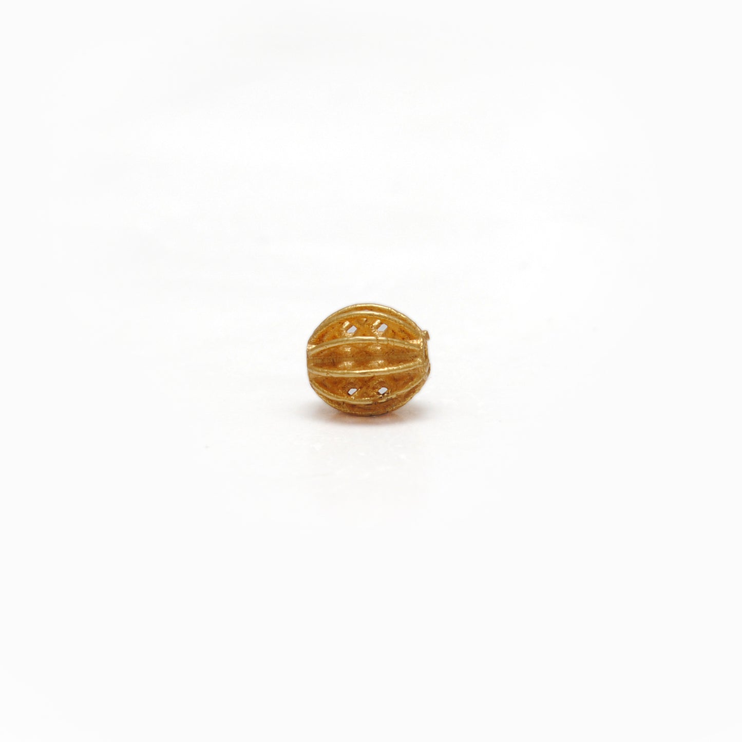 18k Solid Yellow Gold 5x6mm Oval Spacer Beads