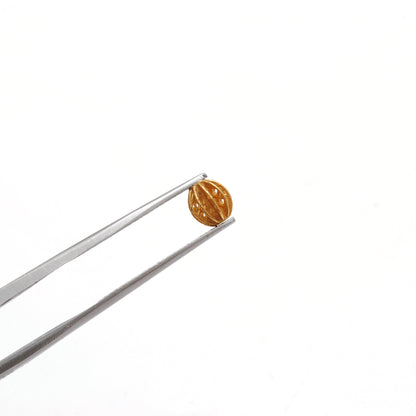 18k Solid Yellow Gold 5x6mm Oval Spacer Beads