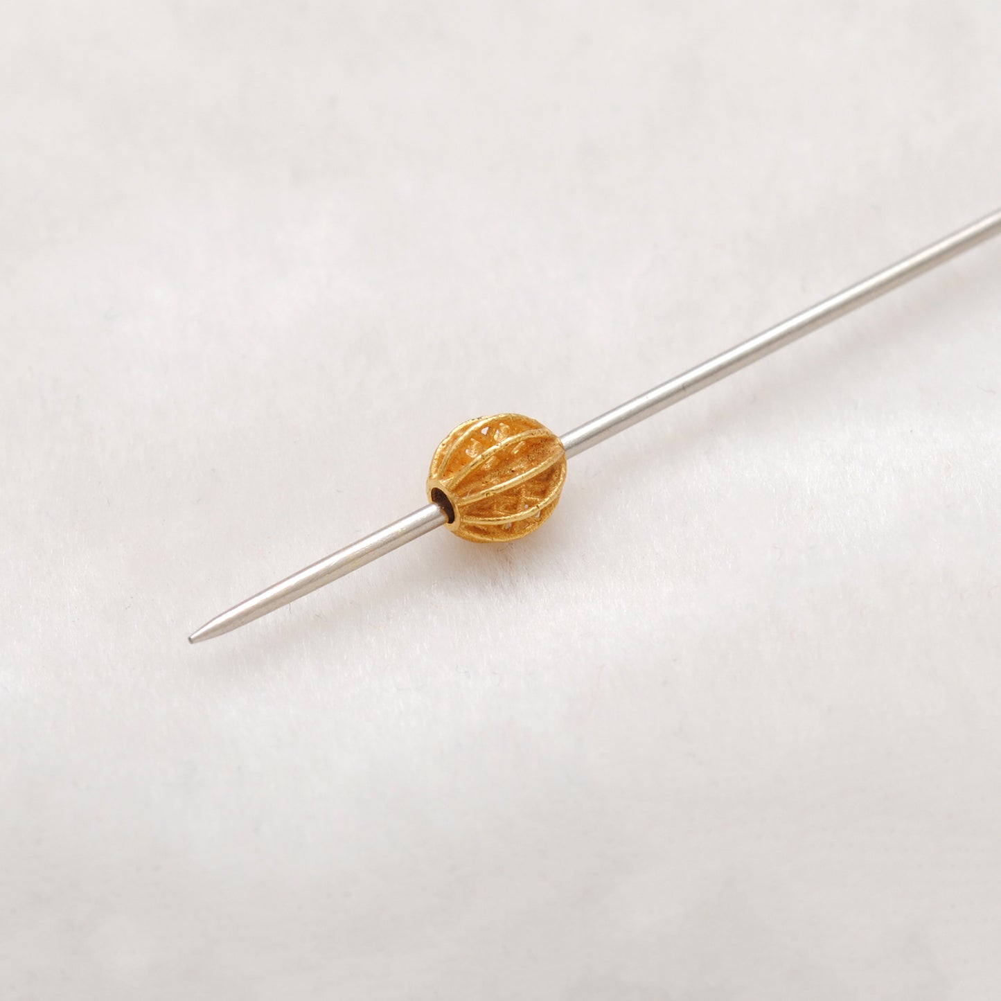 18k Solid Yellow Gold 5x6mm Oval Spacer Beads