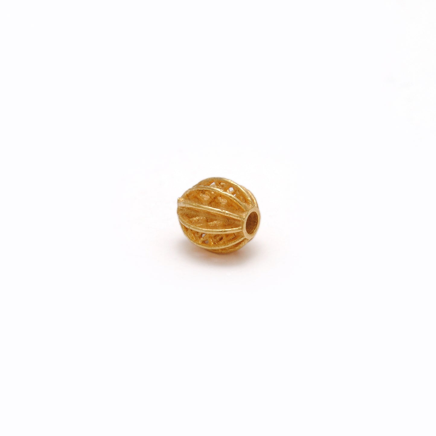 18k Solid Yellow Gold 5x6mm Oval Spacer Beads