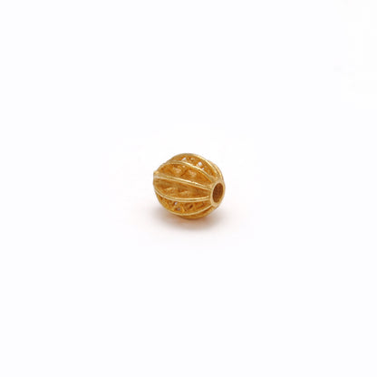 18k Solid Yellow Gold 5x6mm Oval Spacer Beads