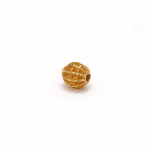 18k Solid Yellow Gold 5x6mm Oval Spacer Beads