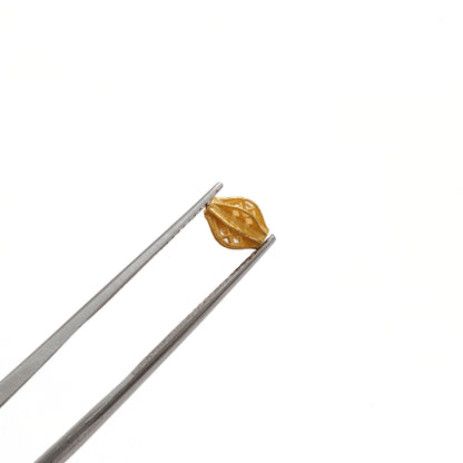18K Solid Yellow Gold Oval Spacer Beads 5x7mm