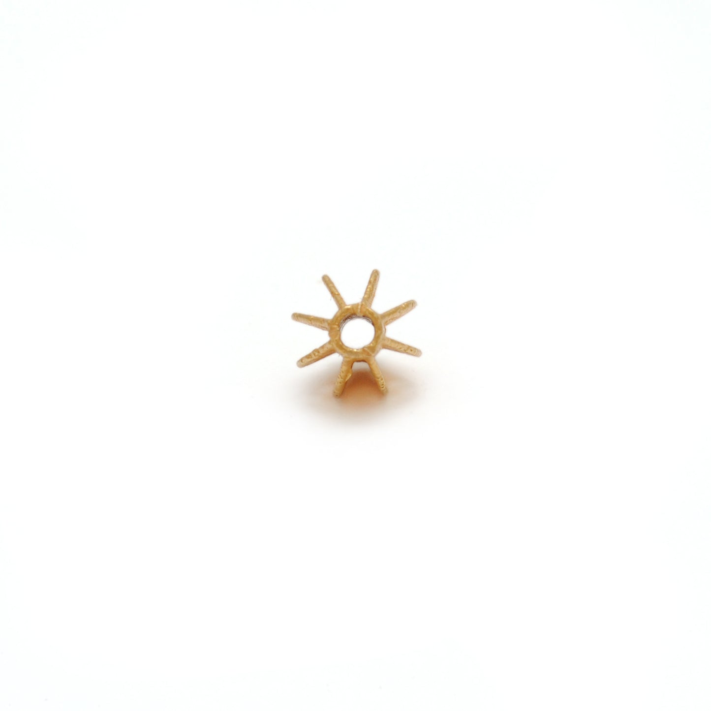 18K Solid Yellow Gold Oval Spacer Beads 5x7mm