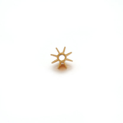 18K Solid Yellow Gold Oval Spacer Beads 5x7mm