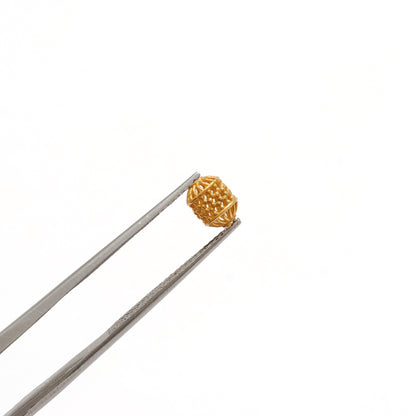 18k Yellow Gold Tube Spacer Beads 5x6.5mm
