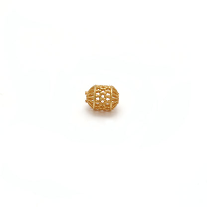 18k Yellow Gold Tube Spacer Beads 5x6.5mm