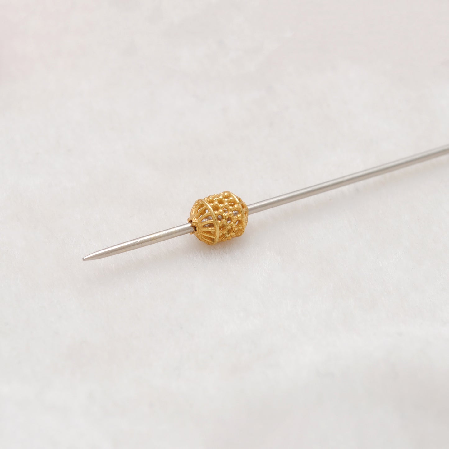 18k Yellow Gold Tube Spacer Beads 5x6.5mm