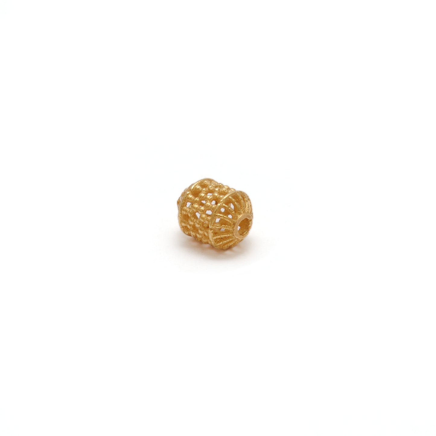 18k Yellow Gold Tube Spacer Beads 5x6.5mm