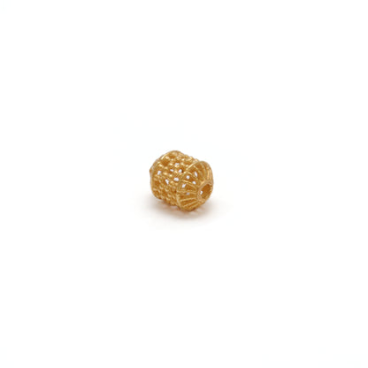 18k Yellow Gold Tube Spacer Beads 5x6.5mm
