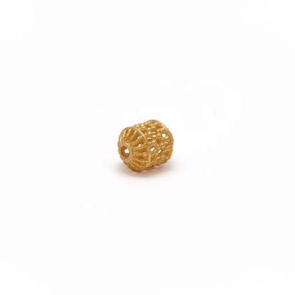 18k Yellow Gold Tube Spacer Beads 5x6.5mm