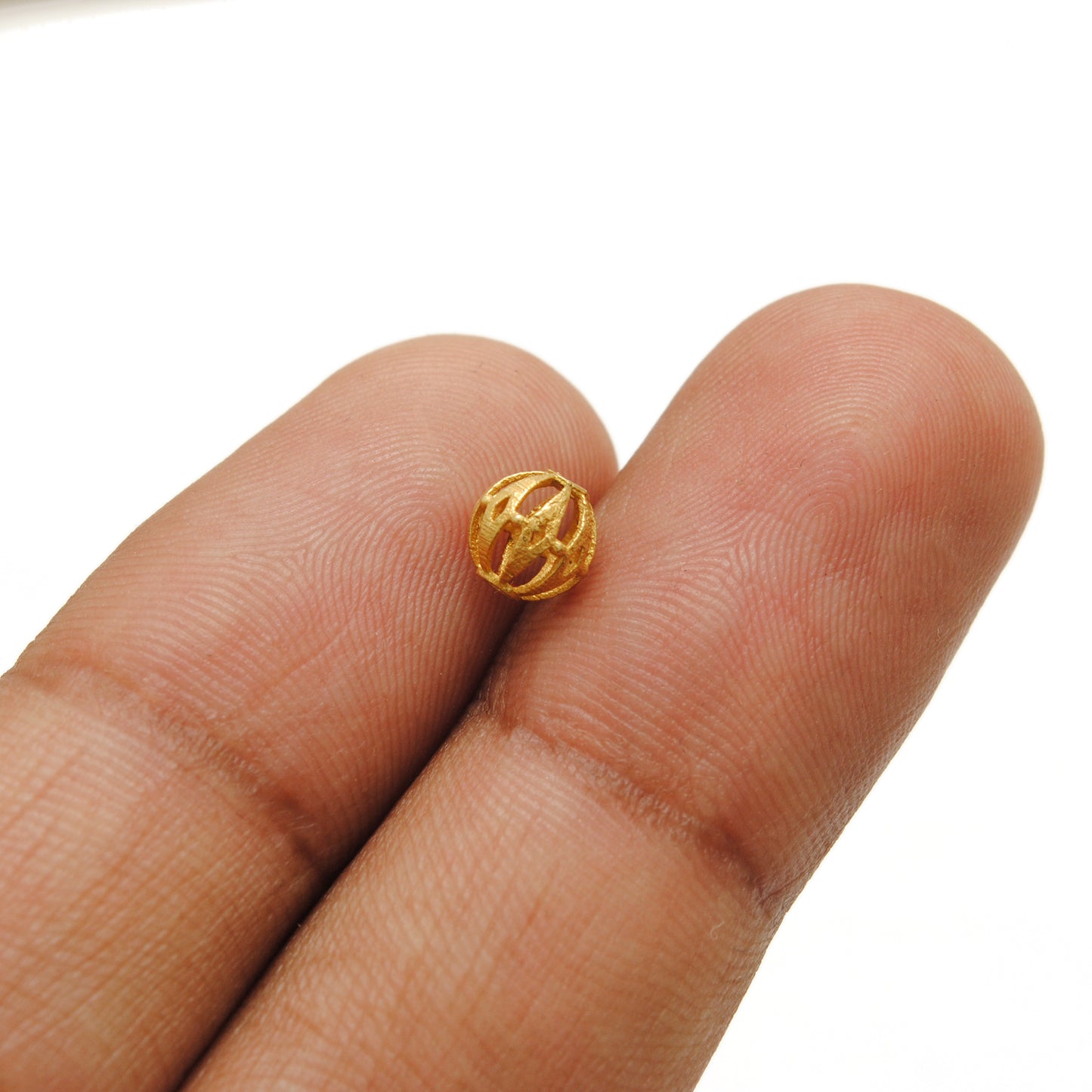 18k Gold Round Spacer Ball Bead DIY Jewelry Making