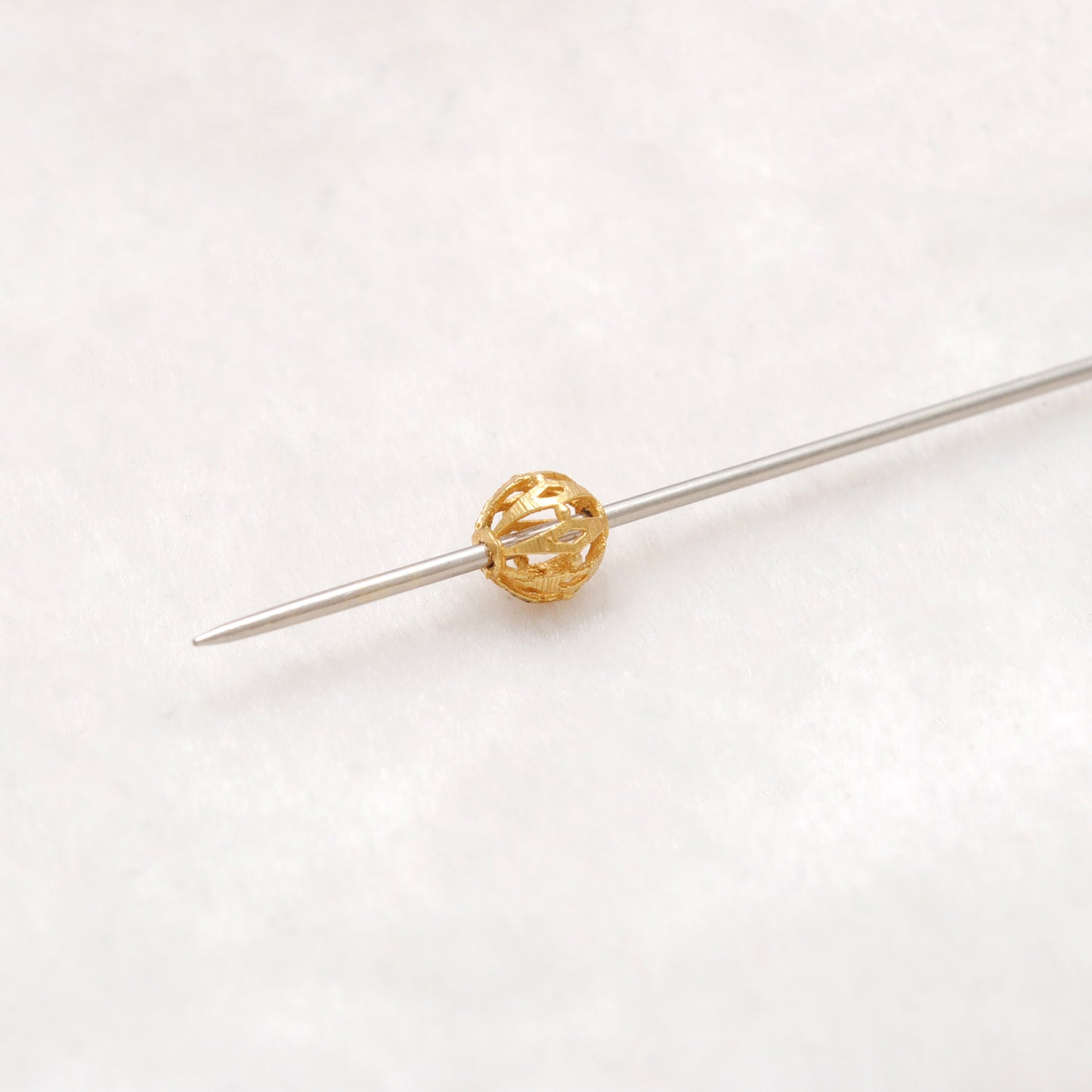 18k Gold Round Spacer Ball Bead DIY Jewelry Making