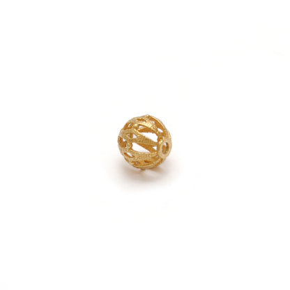 18k Gold Round Spacer Ball Bead DIY Jewelry Making