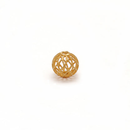 18k Solid Yellow Gold Round Spacer Beads 6mm
