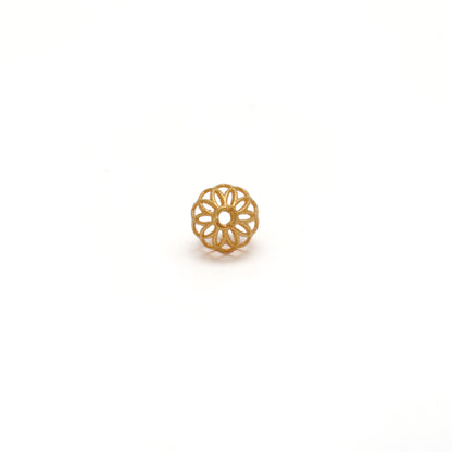 18k Solid Yellow Gold Round Spacer Beads 6mm