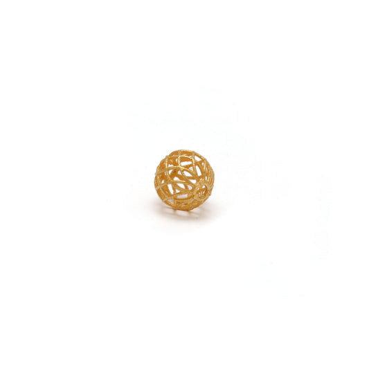 18k Solid Yellow Gold Round Spacer Beads 6mm