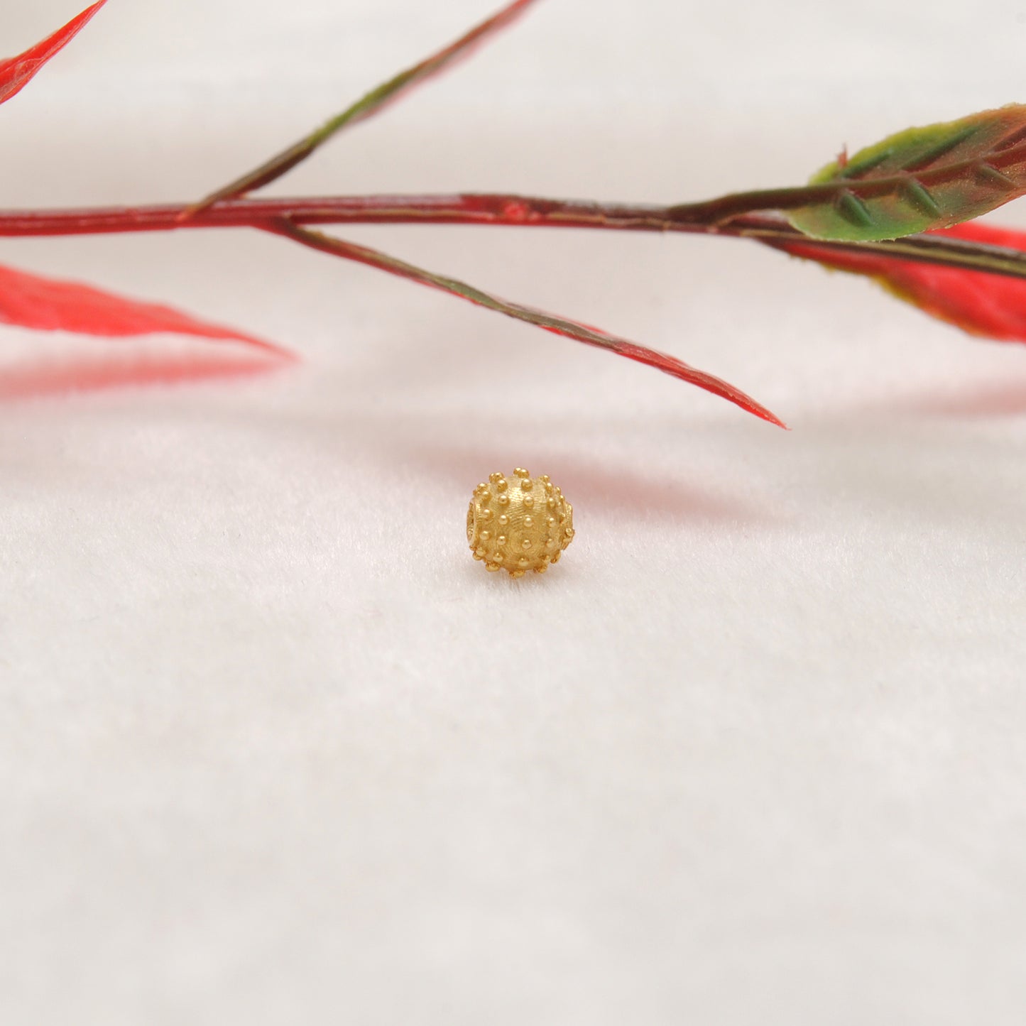 18K Yellow Gold Spacer Beads 4mm