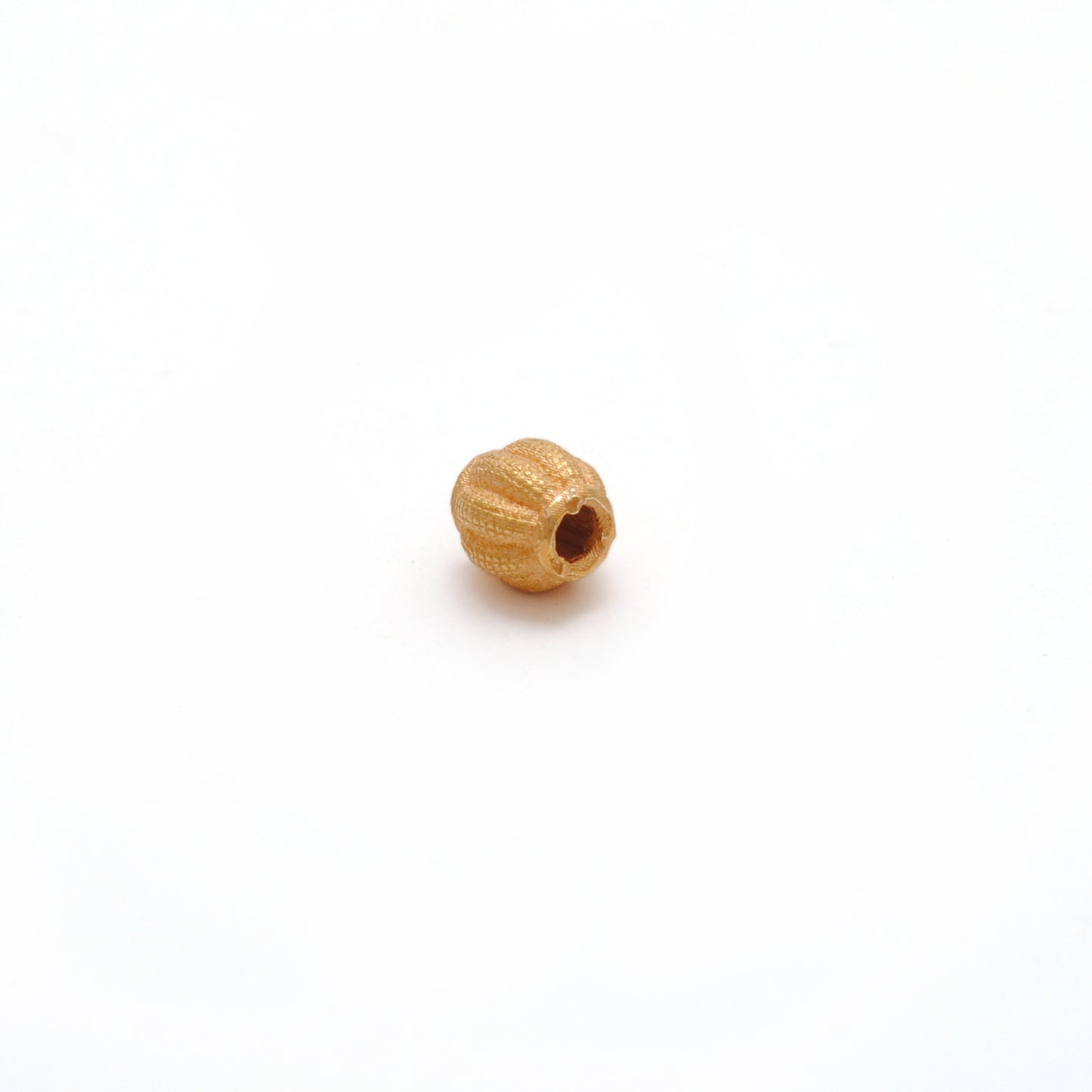 18k Solid Yellow Gold Oval Spacer Beads 4x5mm