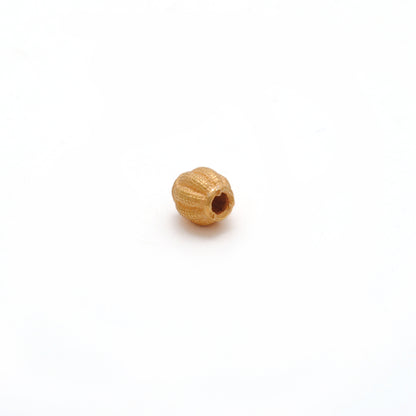18k Solid Yellow Gold Oval Spacer Beads 4x5mm