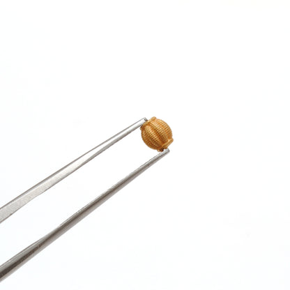 18k Solid Yellow Gold Oval Spacer Beads 4x5mm