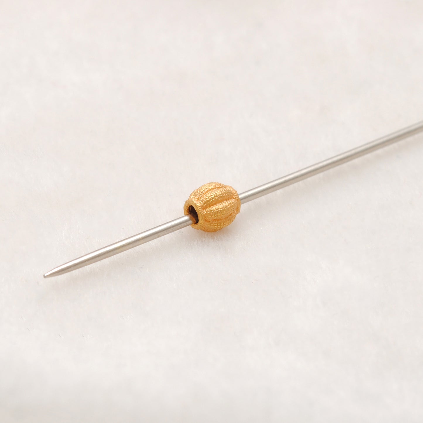 18k Solid Yellow Gold Oval Spacer Beads 4x5mm