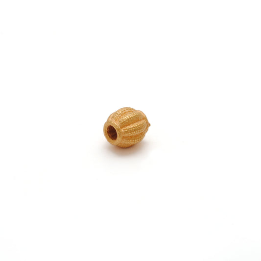 18k Solid Yellow Gold Oval Spacer Beads 4x5mm