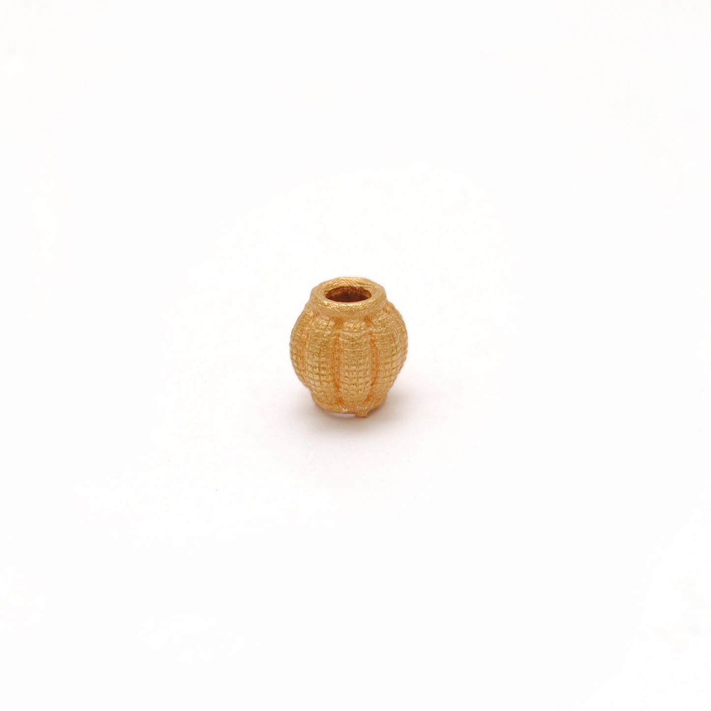 18k Solid Yellow Gold Oval Spacer Beads 4x5mm